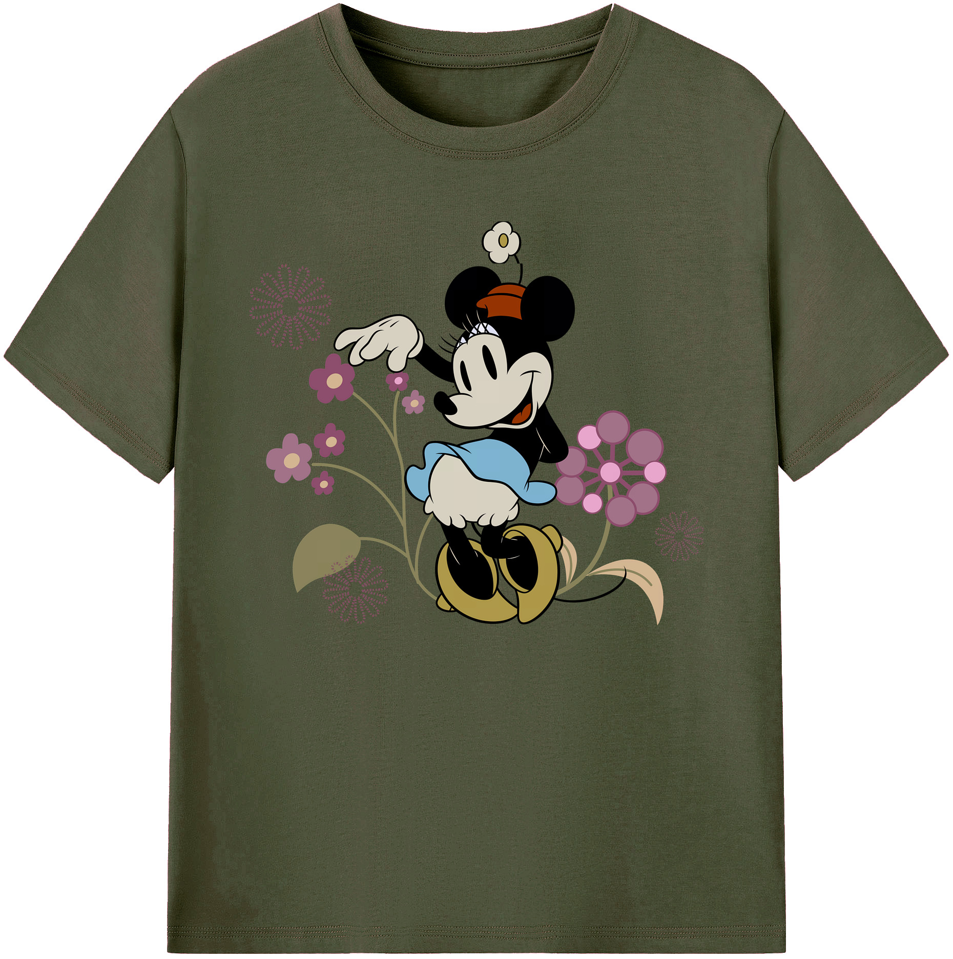 ミッキーマウス Mickey Mouse 綿100％ メンズ半袖Tシャツ｜肌触りやわらか＆通気性